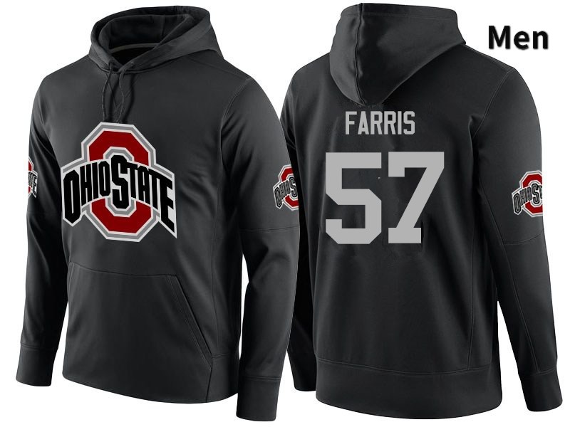 Ohio State Buckeyes Chase Farris Men's #57 Black Name Number College Football Hoodies